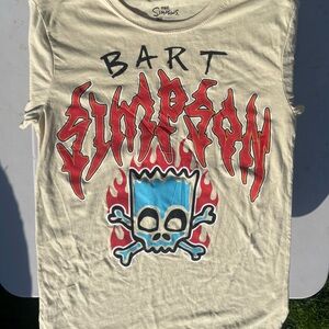 The Simpsons Kids' Graphic Tee - Cream with Red & Blue Design